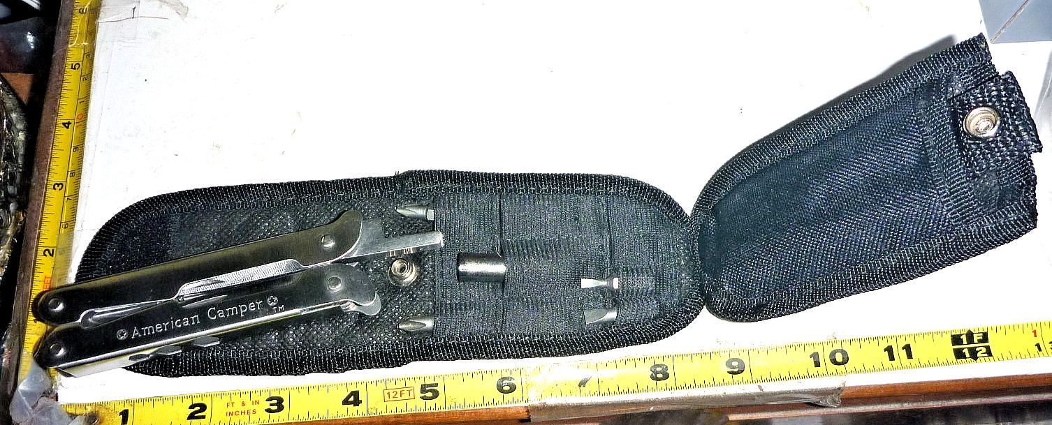 NWoT American Camper Folding Multi Camping Tool in Belt Case