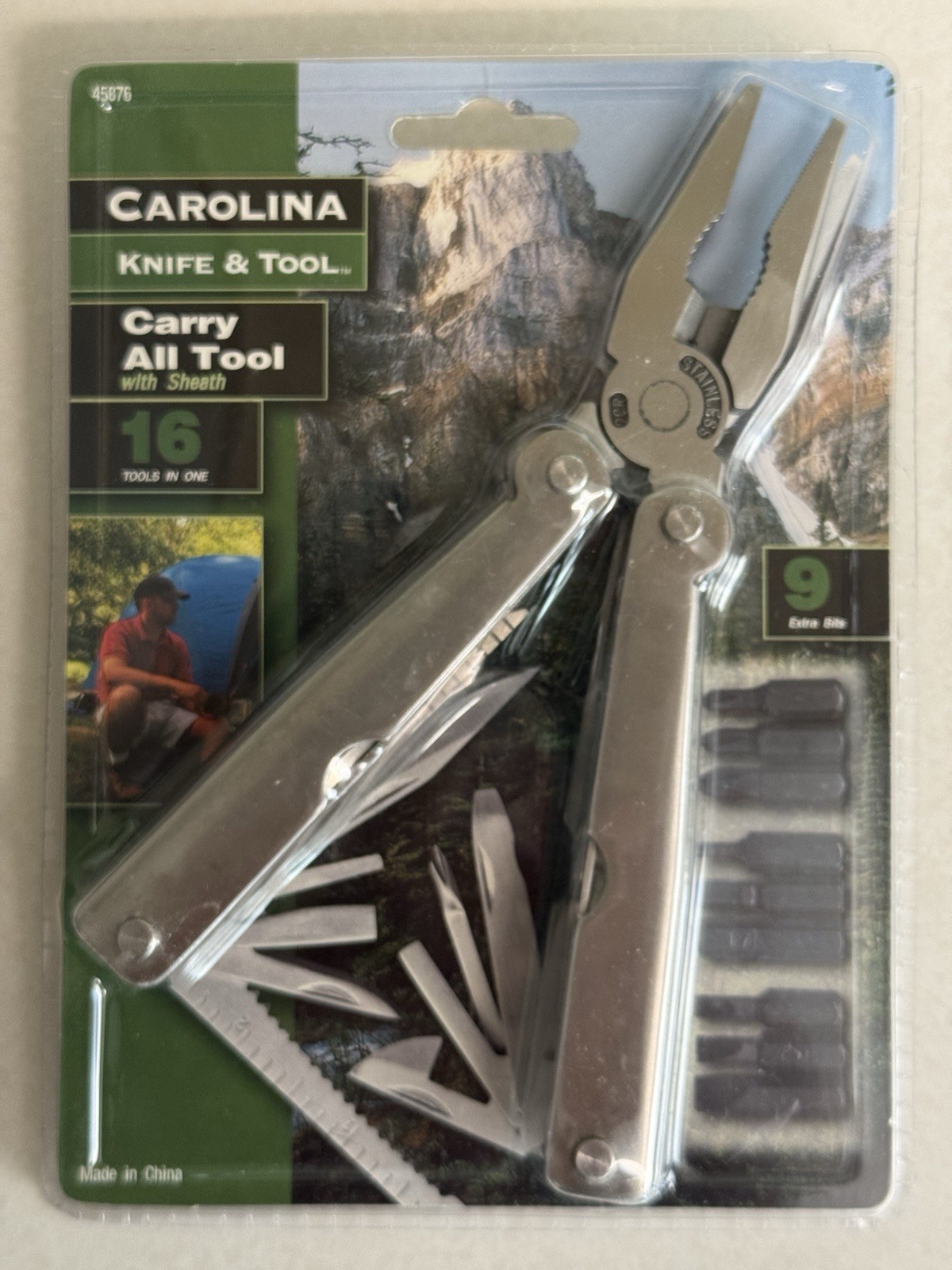 Carolina Knife & 16 In 1 Tool Kit, Great for Handyman, Campers, Boy Scouts