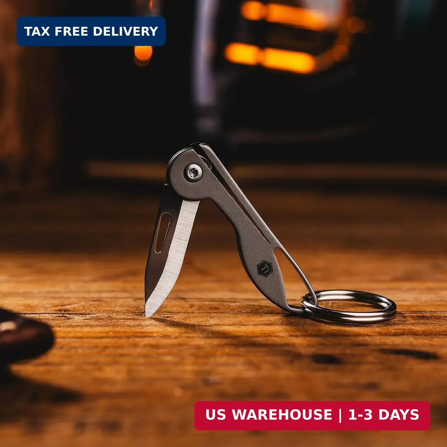 KeyUnity KK05 Mini Titanium Pocket Knife for Everyday Carry- Razor Sharp Folding