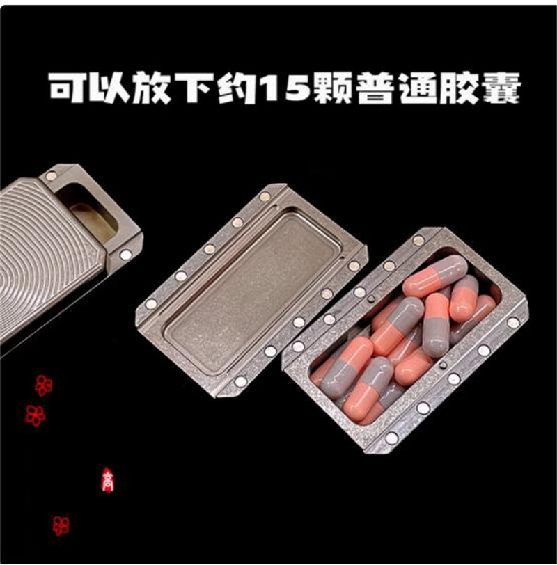Titanium Alloy Pop Storage Case Fidget Gadgets Candy Pill Cigarette EDC Box