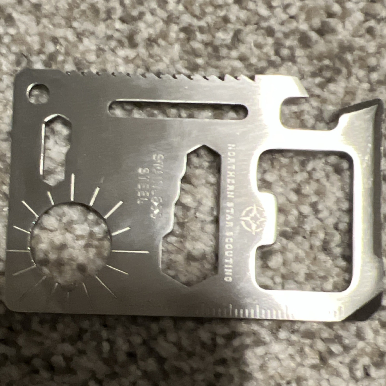 NORTHEAST STAR SCOUTING Stainless Steel Serrated Multi-Tool Card, Opener, Wrench