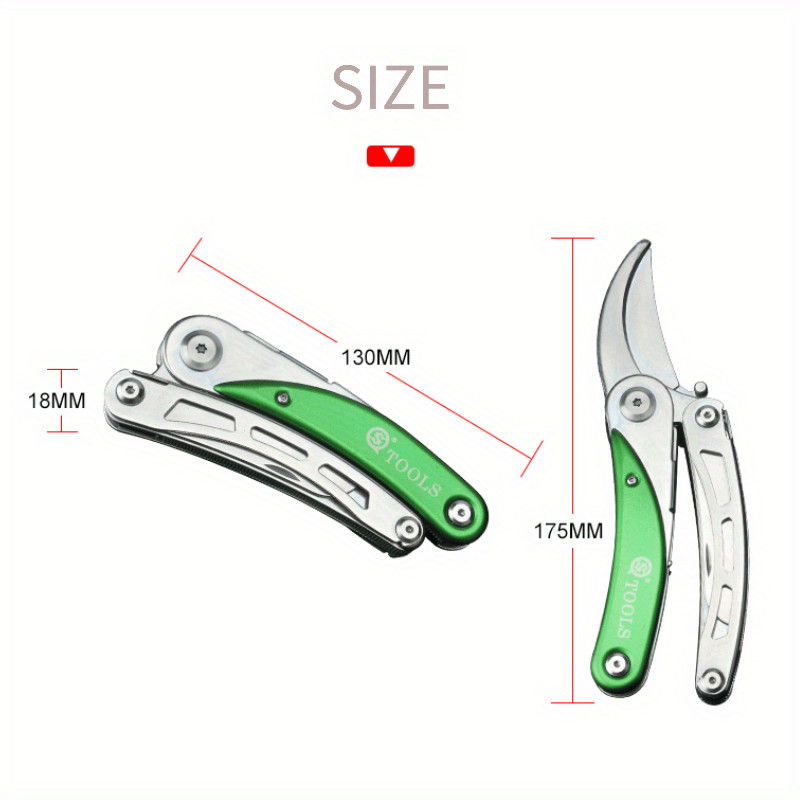 Multi Tool Pliers Outdoor Garden Scissors Stainless Steel Camping Folding knife