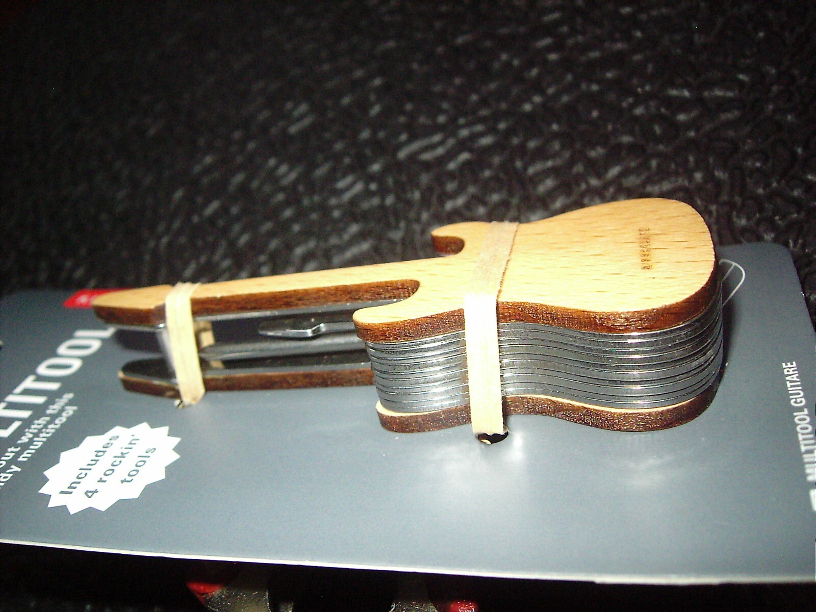 KIKKERLAND Guitar Multitool Screwdriver Swiss Army Bottle Opener Wood Finish NEW