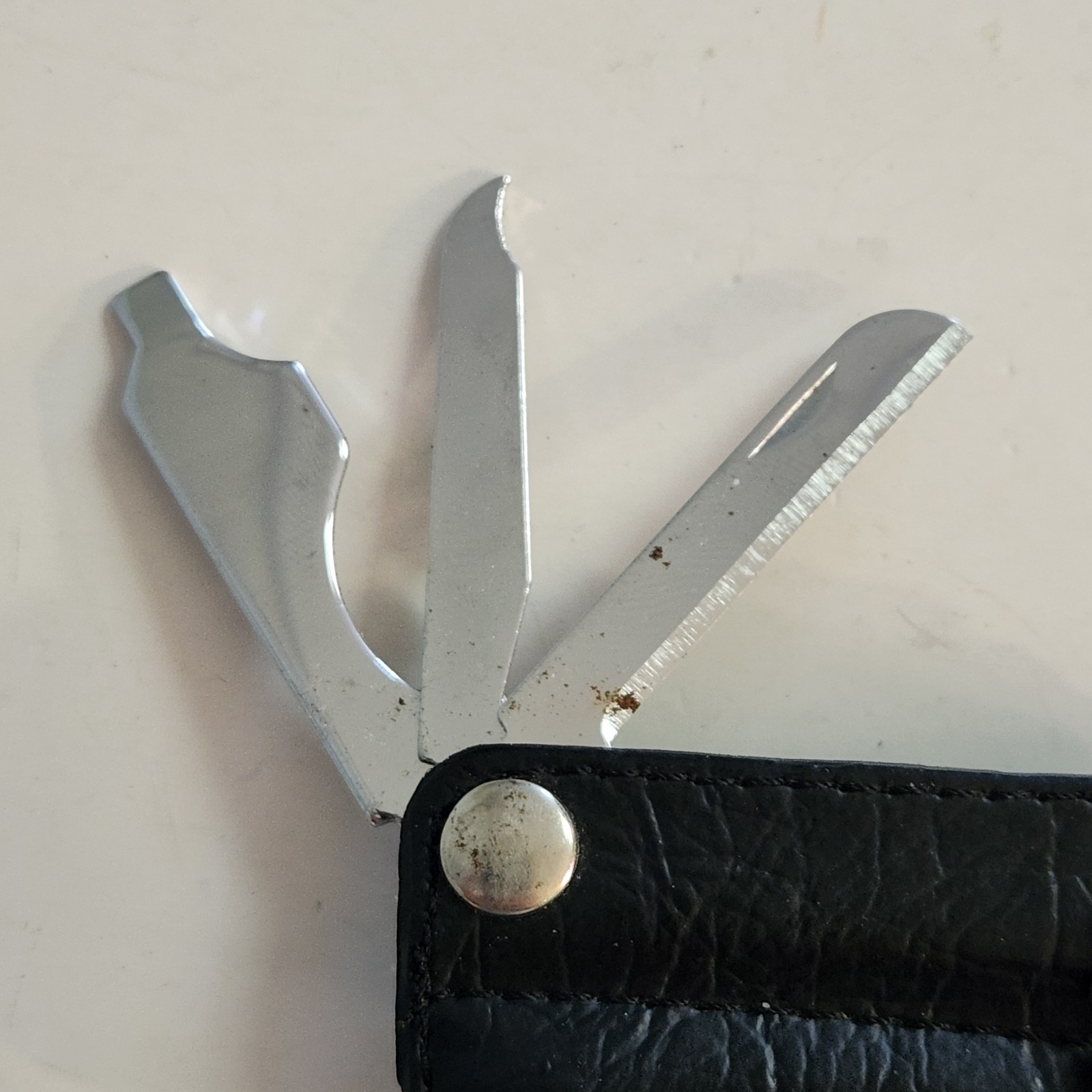 Mini Pocket Tool Pouch Clippers, Knife, Screw Driver, File, and Bottle Opener
