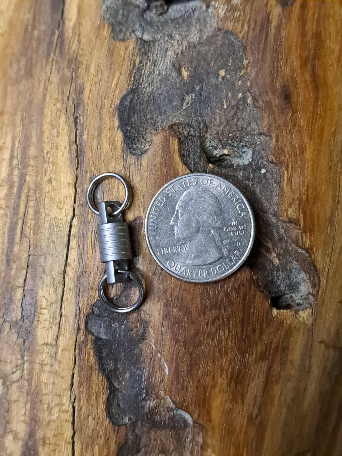 Super Mini Titanium Swivel With 10mm Titanium Keyrings