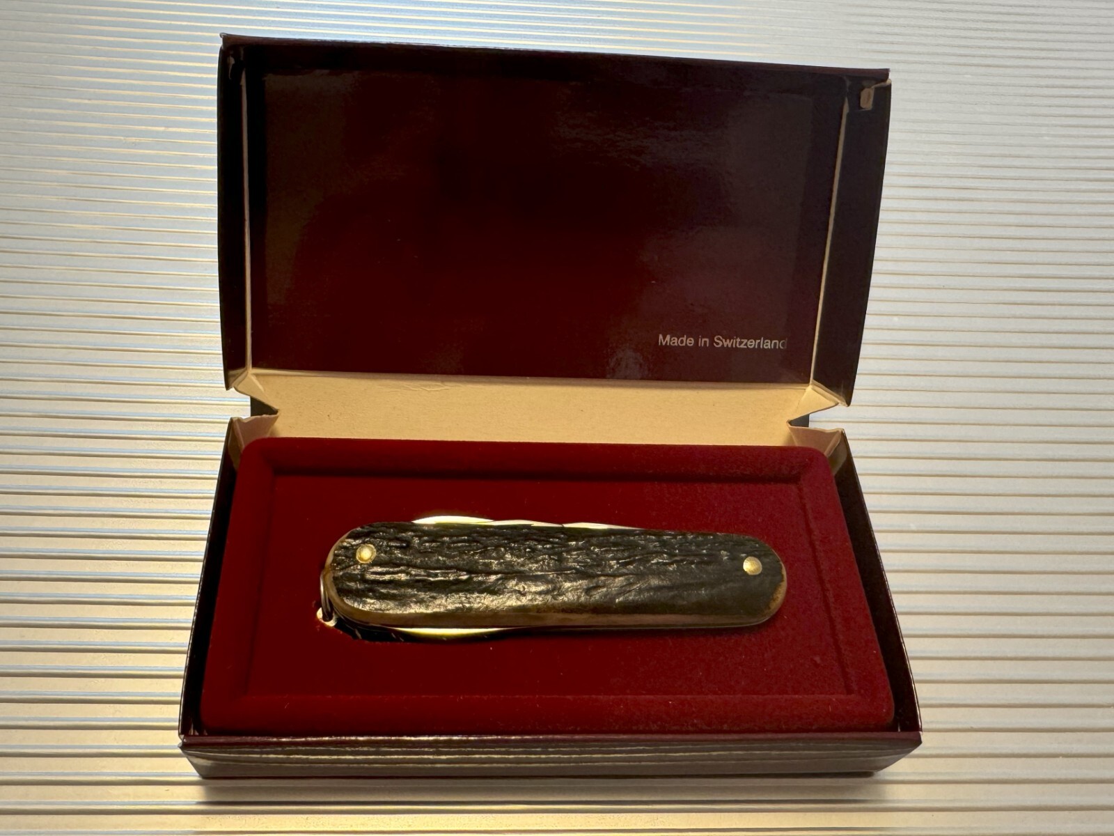 Victorinox Camper Stag Horn Swiss Army Knife Boxed RARE!