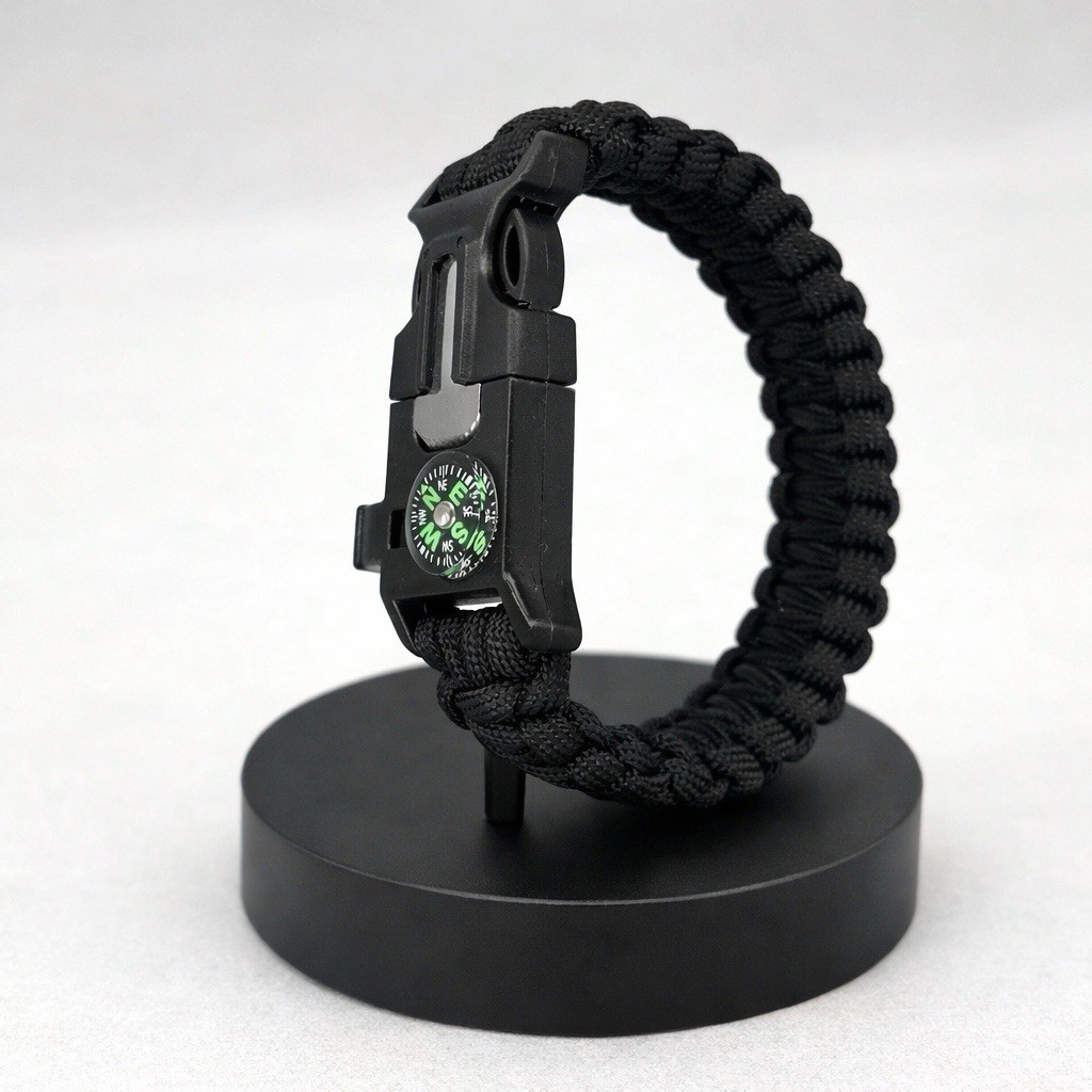 Men’s Tactical Survival Paracord Bracelet For Emergency Set Of 2