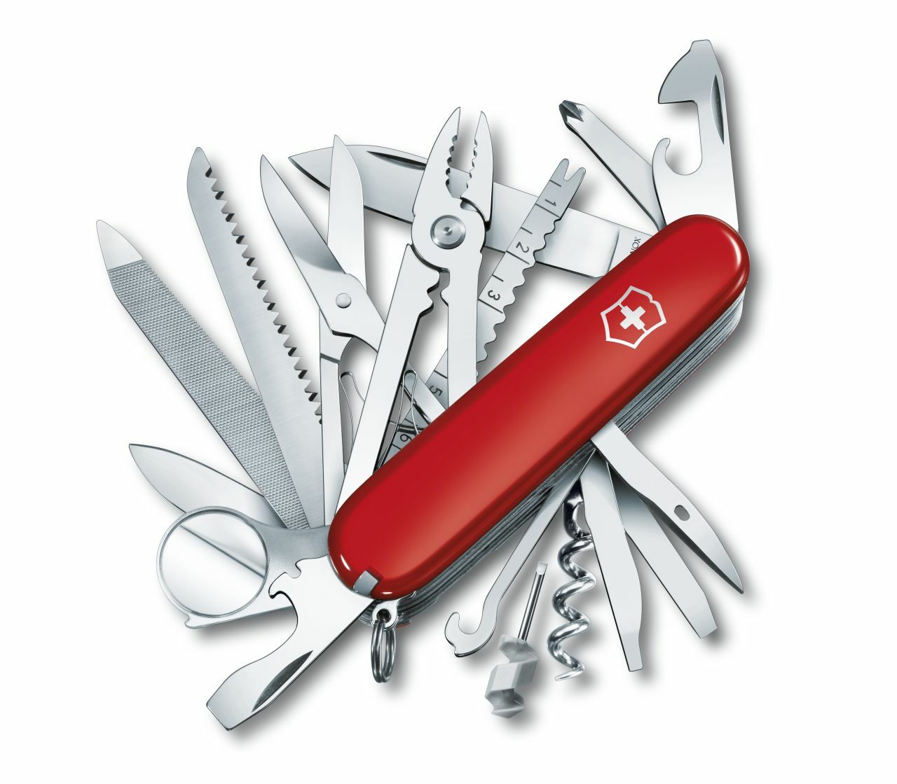 VICTORINOX SWISSCHAMP SWISS ARMY POCKET KNIFE TRANSLUCENT TRANSPARENT SAPPHIRE
