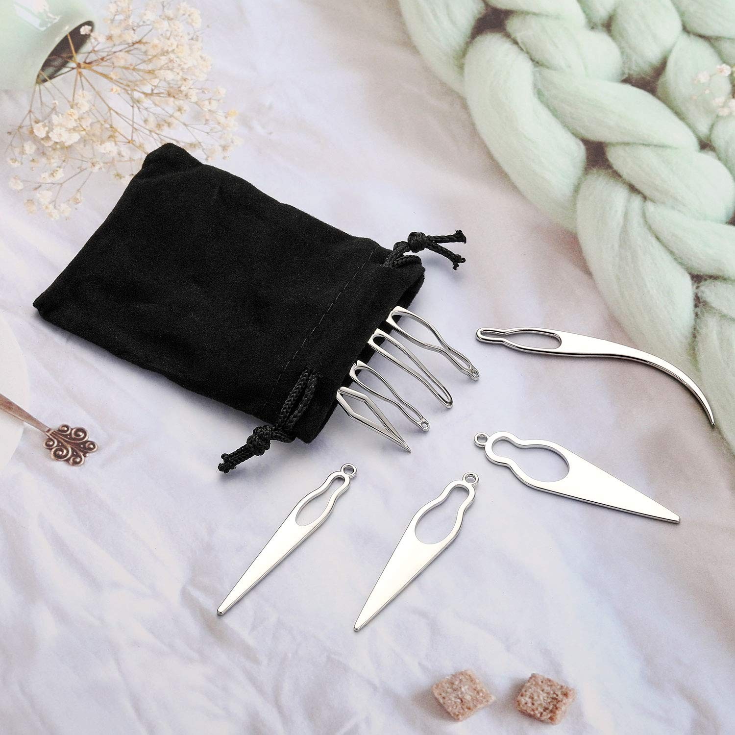 Loc Retightening Tool 8 Pcs Interlocking Tool for Dreadlocks Maintenance