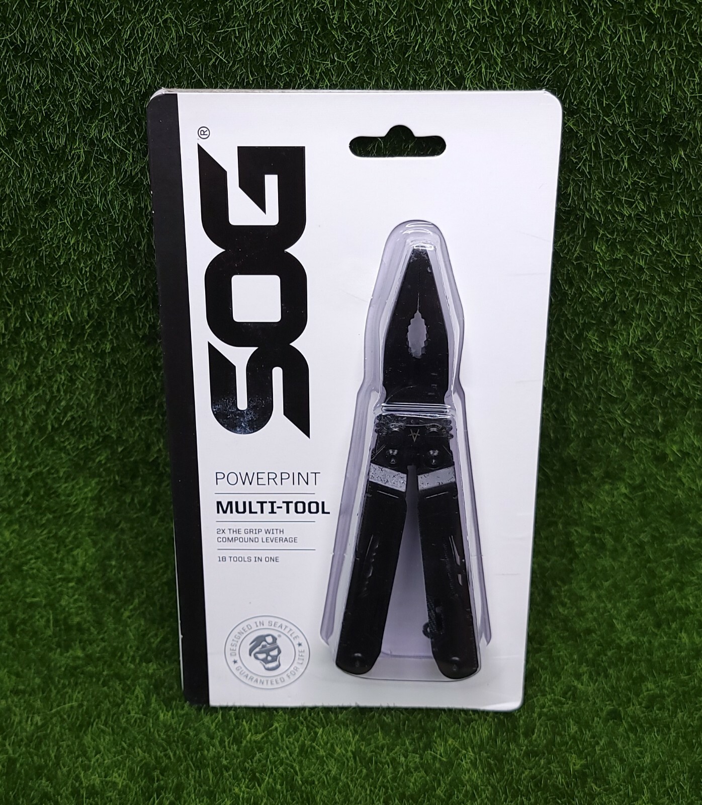 SOG Powerpint Black Needlenose Pliers Scissors Knife MultiTool Pliers PP1002-CP