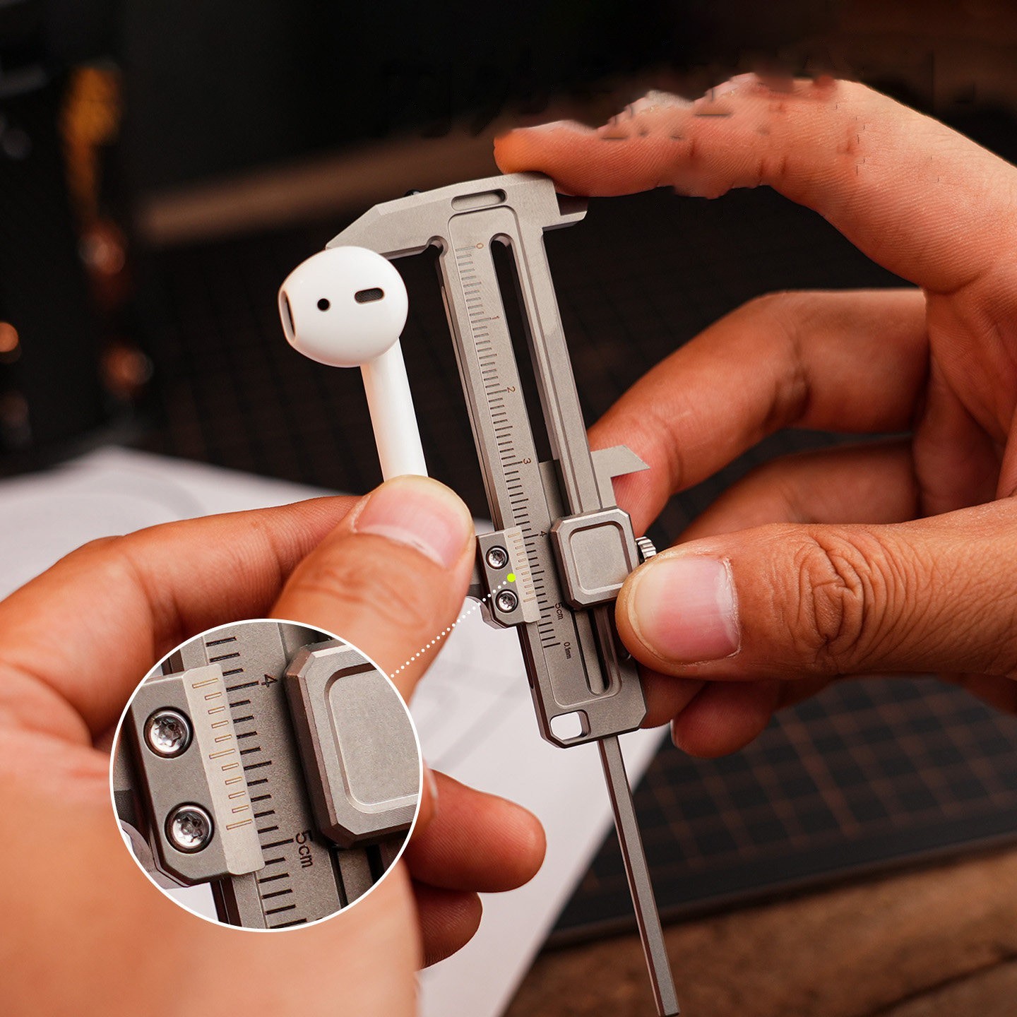 Titanium Alloy Mini Caliper EDC Multi Tool Wrench Bottle Opener Glass Breaker