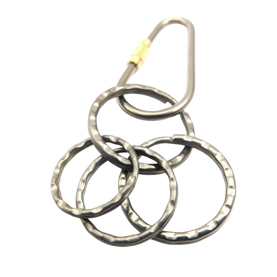 Titanium Keyring Round Flat Ring Keychain Dia 16/19/21/24/25mm Ti Ring