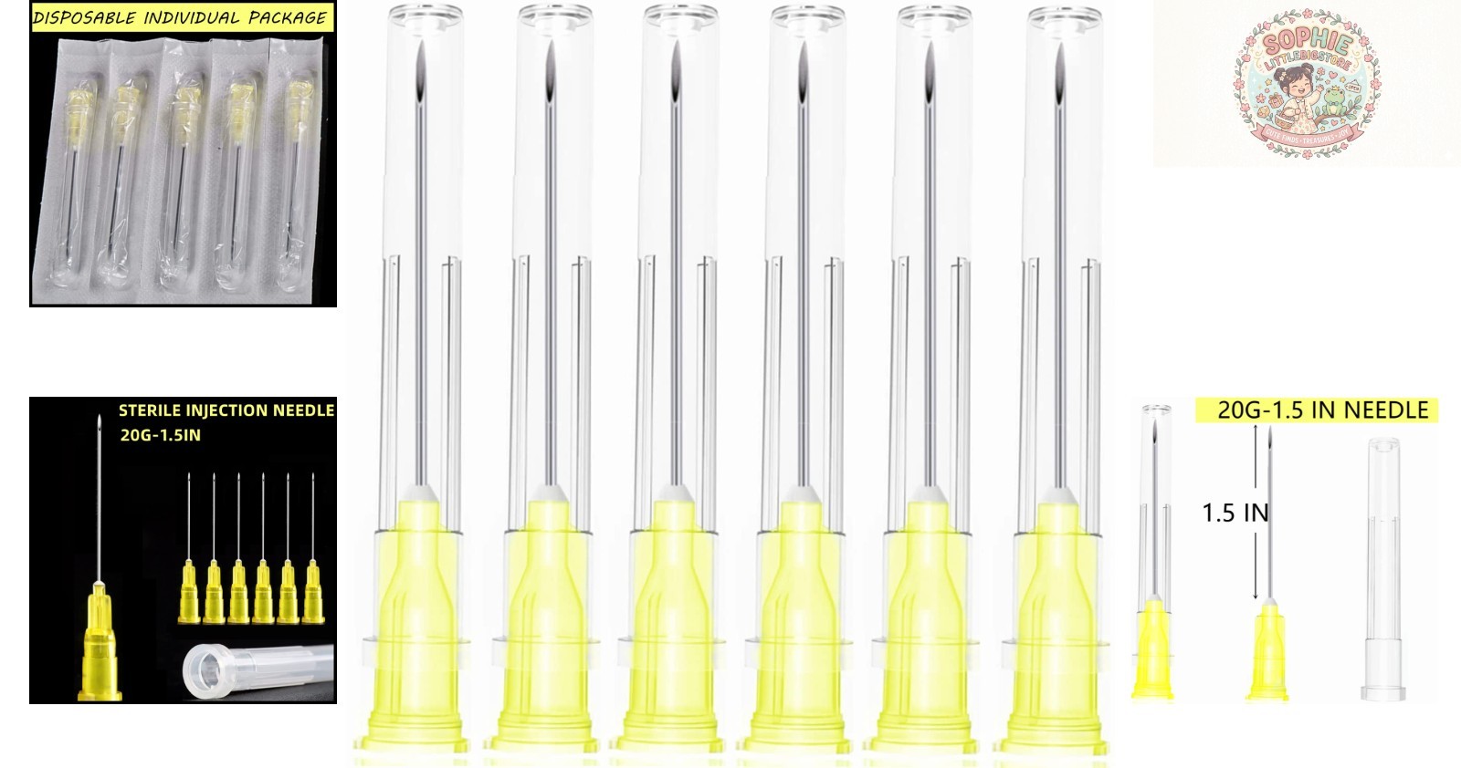 Versatile 100-Pack 20Gauge Stainless Steel Needles – Perfect for Labs & Crafts