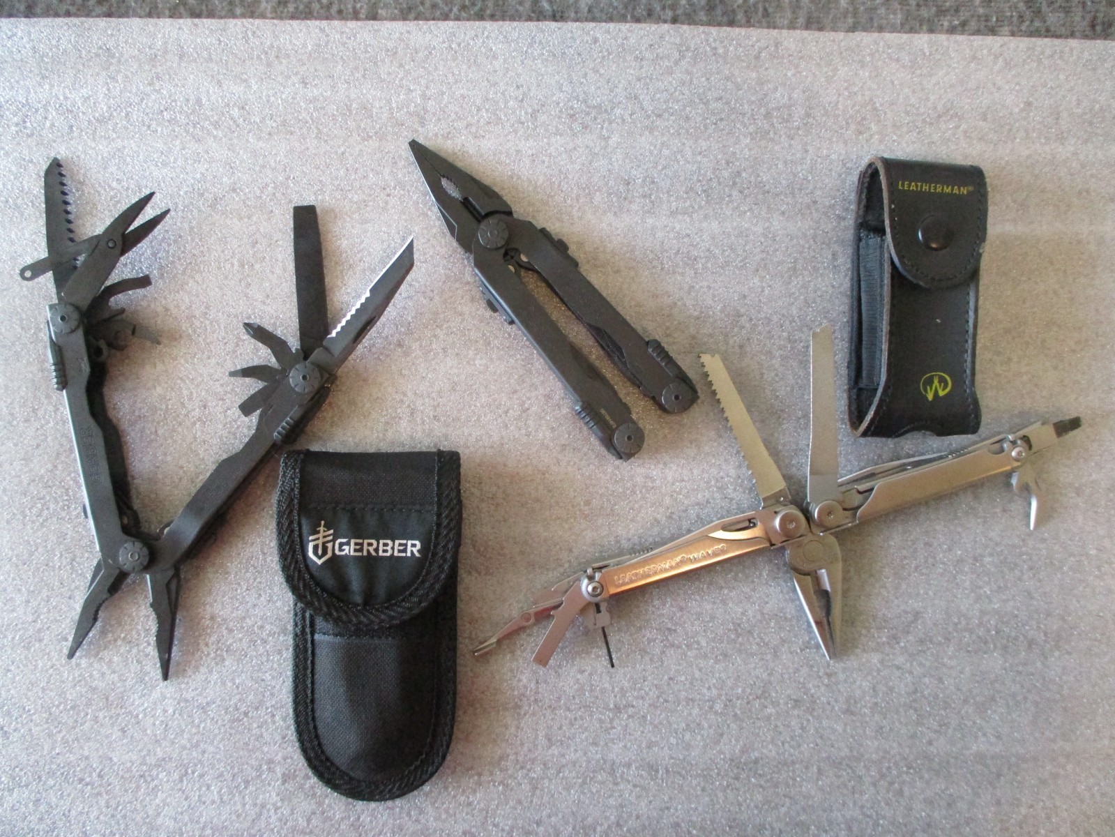 GERBER DIESEL MULTI-PLIER-2w/1 CASE+LEATHERMAN WAVE MULTI-TOOL & CASE-EXCELLENT!