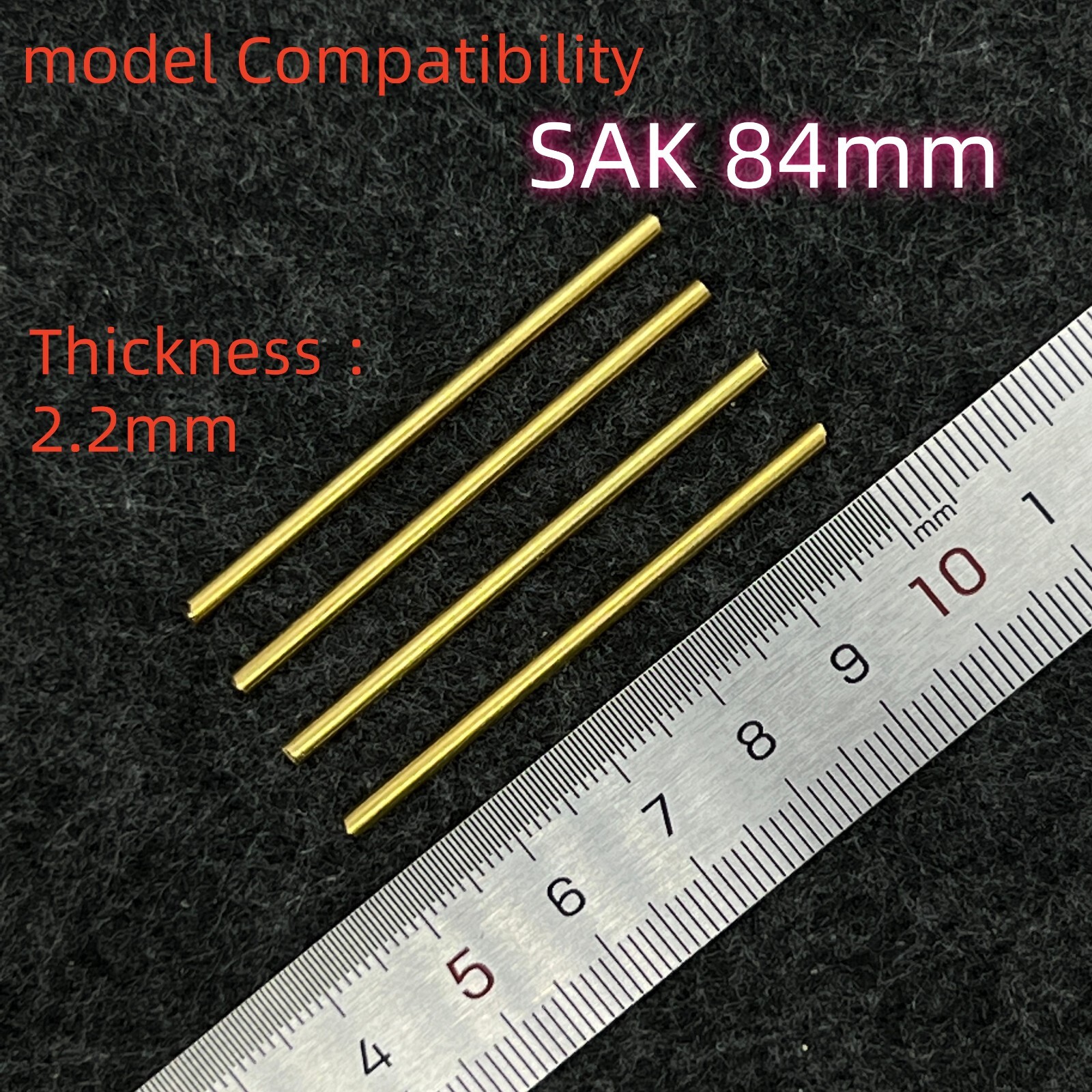 4pcs 2.2mm H62 Copper Rod Rivet for 84mm Victorinox Swiss Army Knife SAK