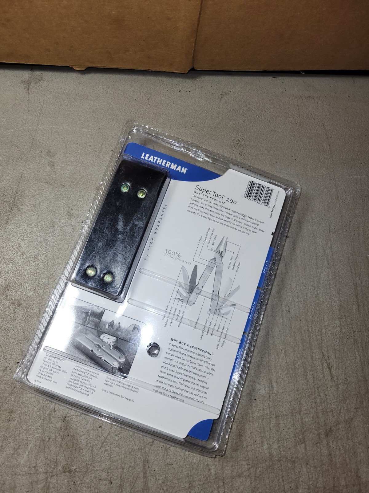 2nd 2001 Leatherman Super Tool 200 unused store display pack multi-tool
