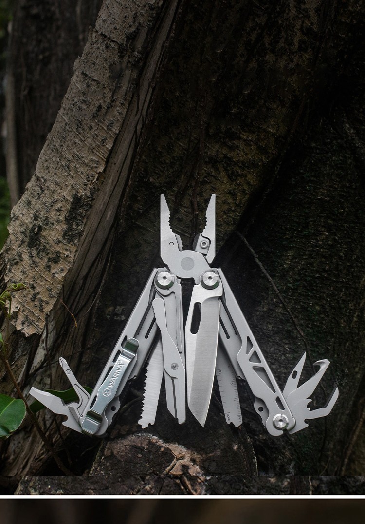 Stainless Steel Folding Multitool Pliers EDC Pocket Utility Tool Outdoor Camping