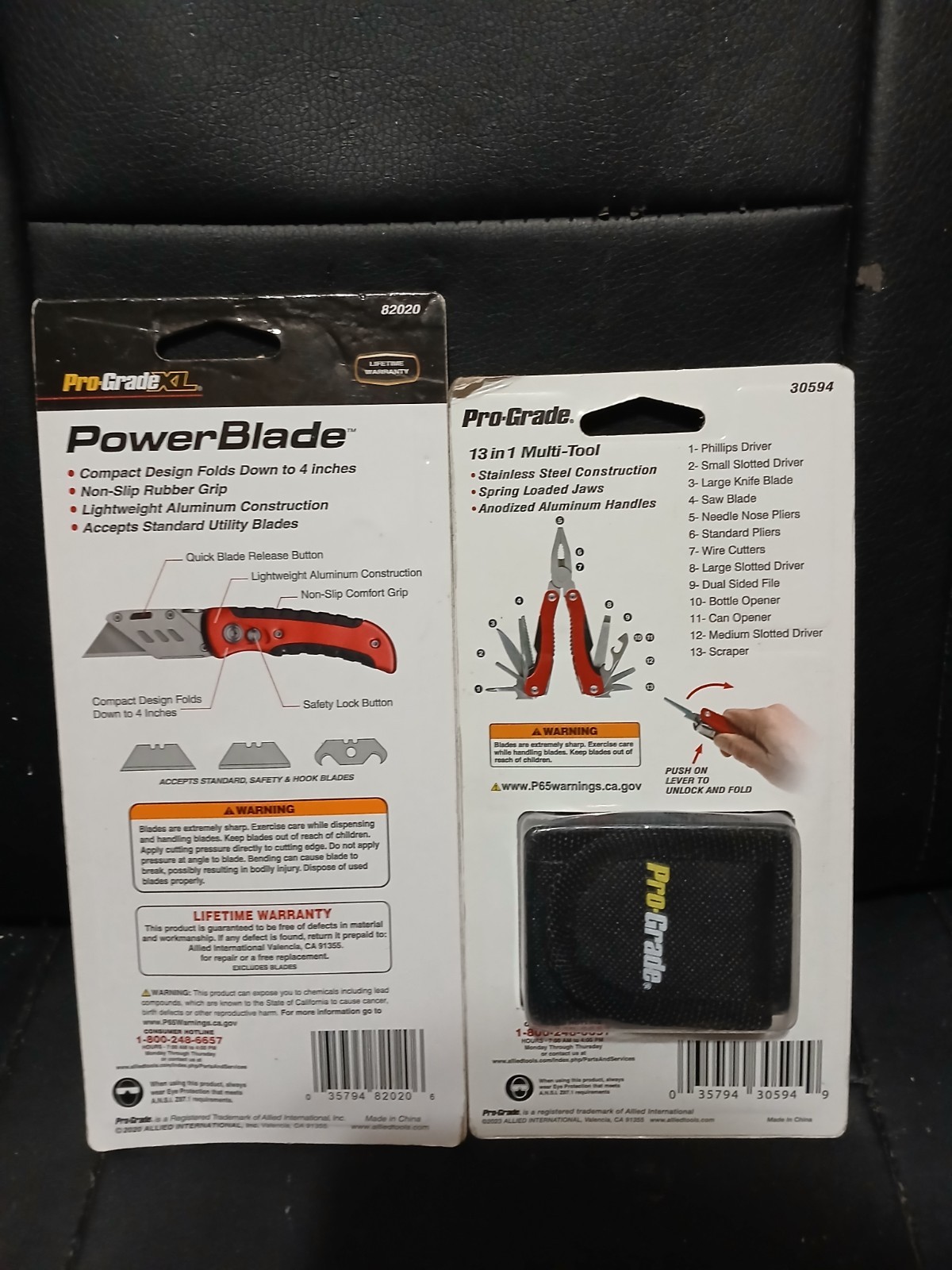 NEW! Pro-Grade 13-in-1 Multi-Tool With Storage Pouch + Power Blade Folding Knife