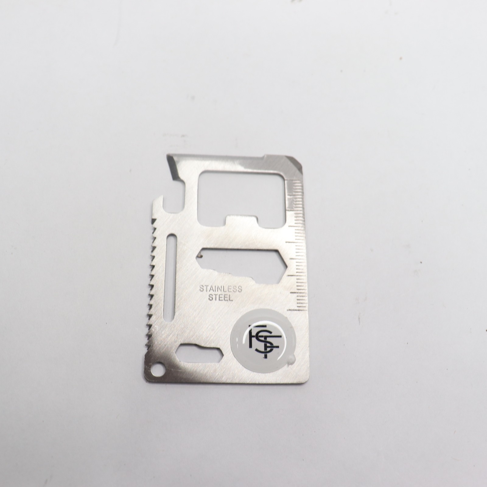 FSF Mini Tone Multifunction Pouch Tool Card with Sleeve Steel Silver