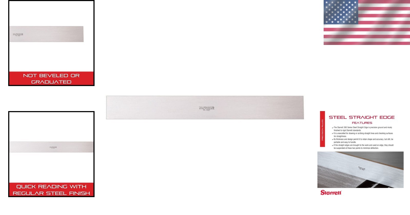 Accurate Alloy Steel Straight Edge 12″ – USA Crafted, Rigid Finish