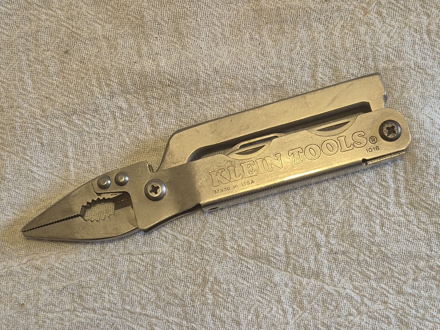 Klein Tools 1016 Multi Tool Pliers, Knife, Saw, File, Saw, Wire Stripper + More