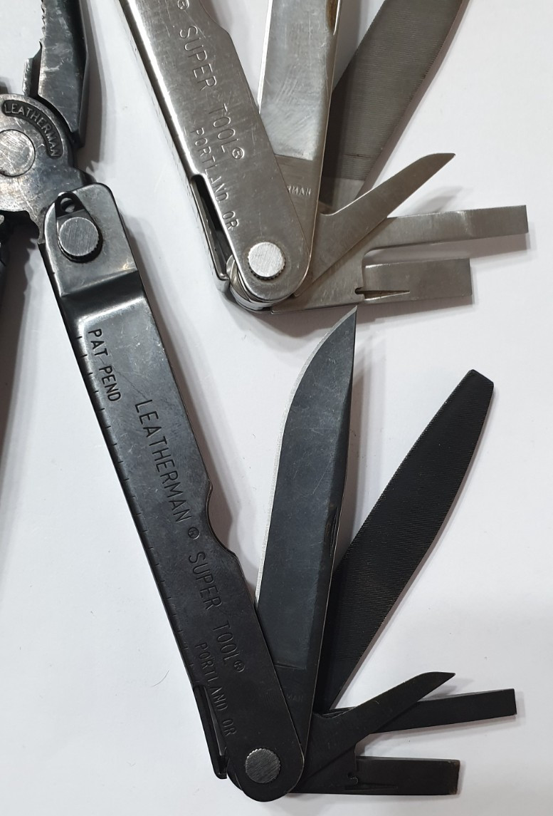 🔥 2X Leatherman 1998 Super Tool Gen1 Retired BO Black + Silver Rare Collectable