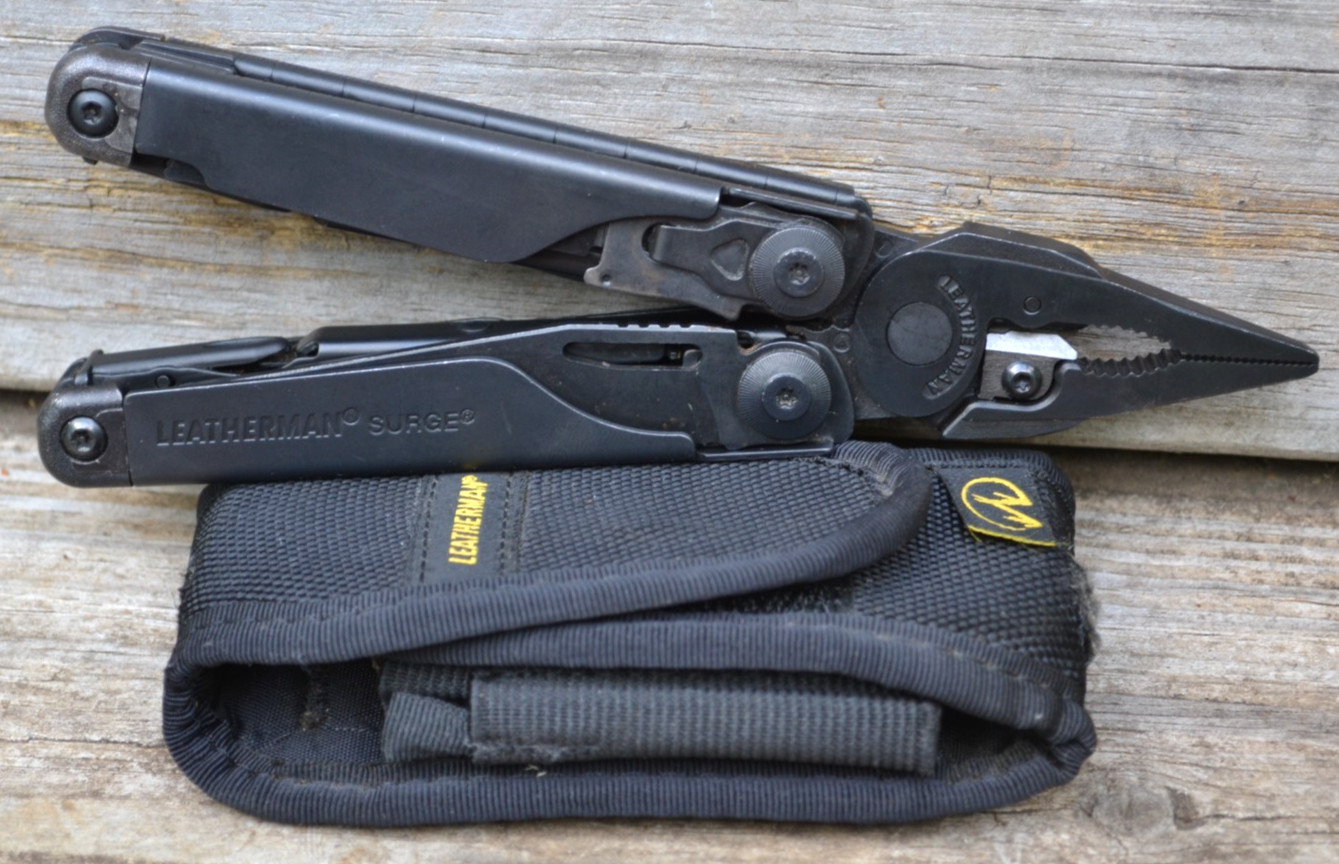 Leatherman Surge Black Oxide Stainless Multi-Tool Knife & Scissors With Sheath