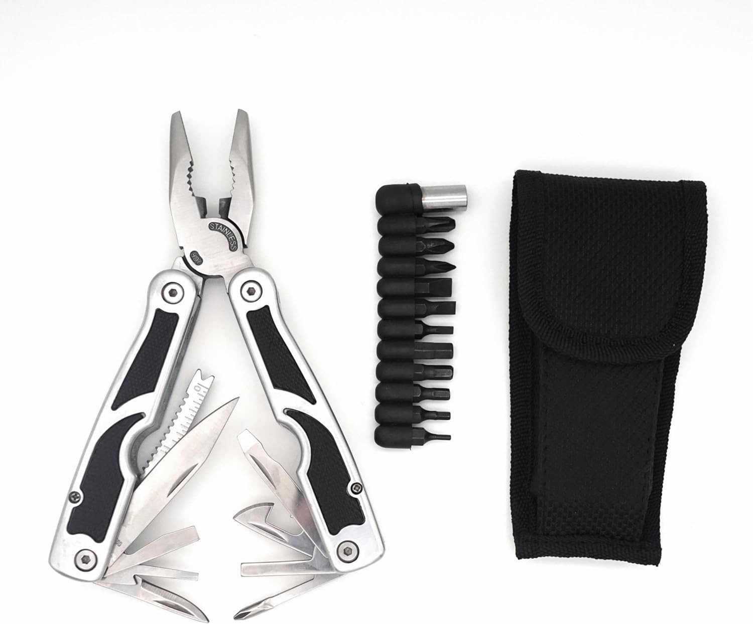 PLB027 Stainless Steel Multi-Function Plier. 27 Functions with Knife, Fish Scale
