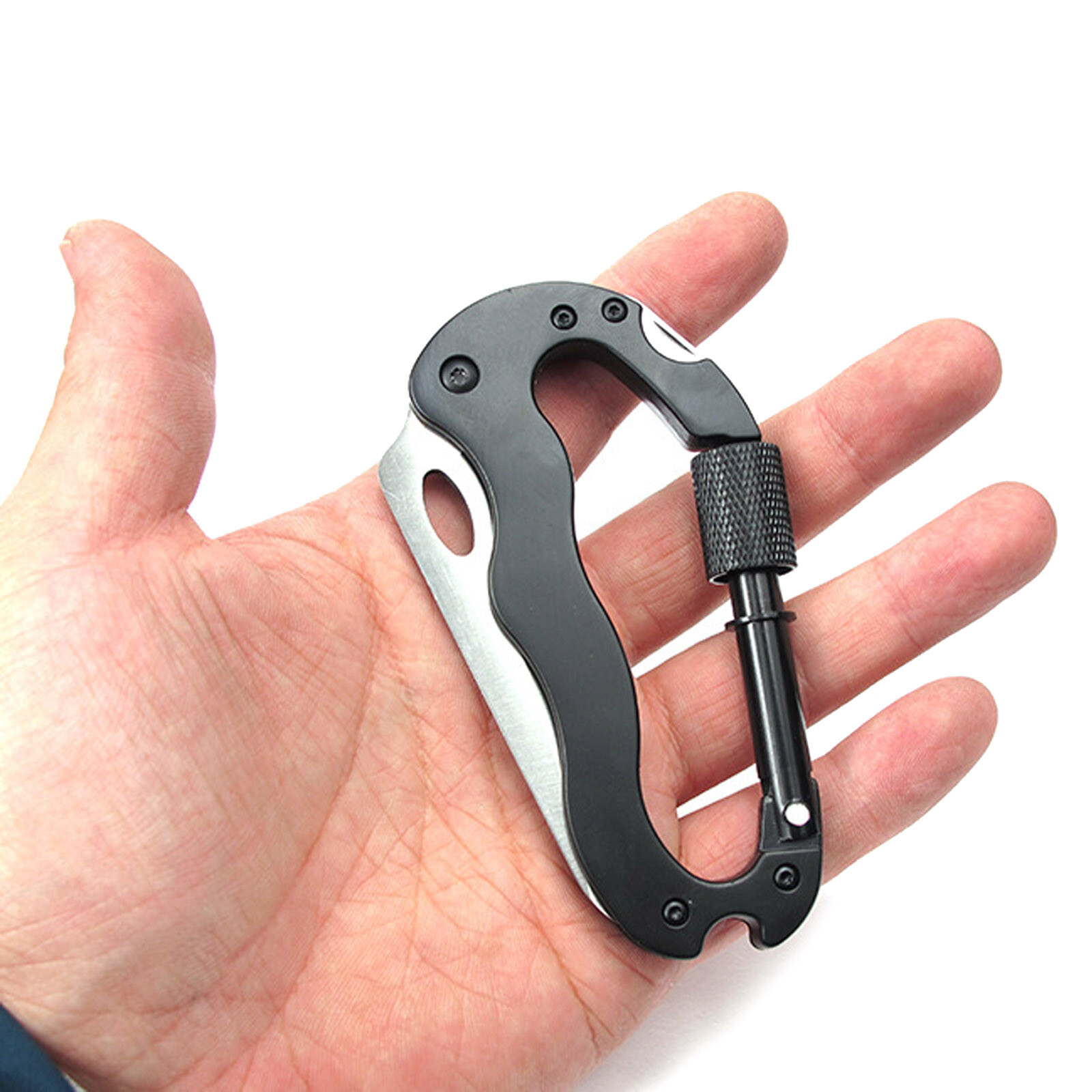 [2Packs] Safe Multitool Carabiner Keychain Clip with Screwdriver, Pocket-Size