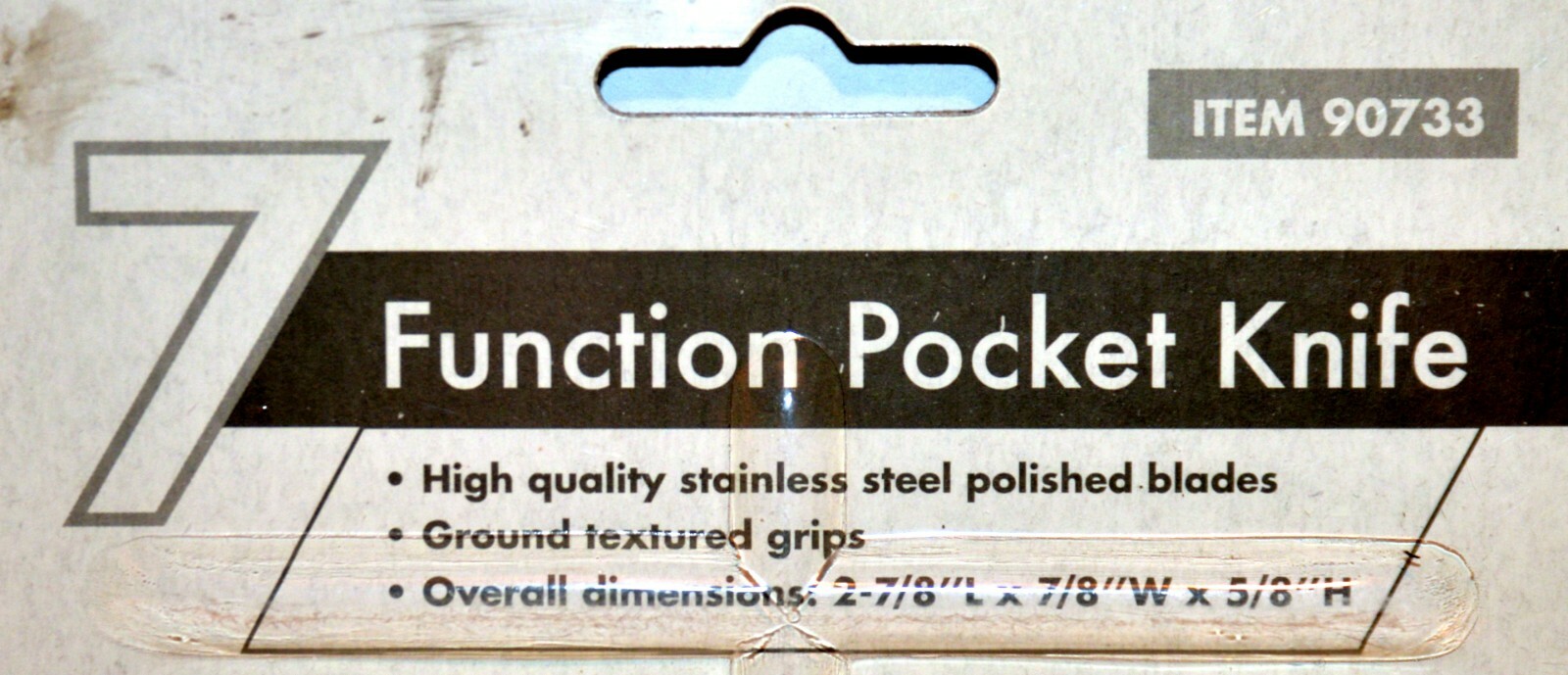 7 Function Pocket Knife – Stainless Steel – Corkscrew, Scissor, Opener New