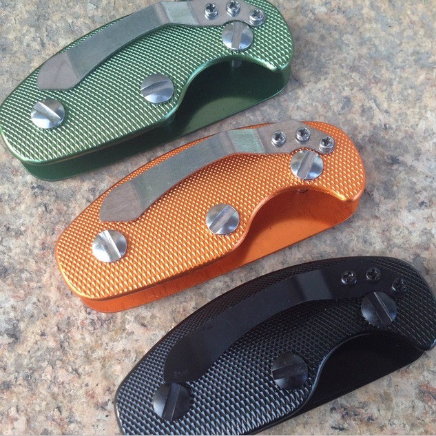 3pcs EDC Aluminum Key Holder, Lightweight One-Hand Open with Back Clip