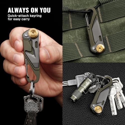 5-in-1 Mini Utility Keychain Knife – Compact Multitool with Cutter, Opener & Key