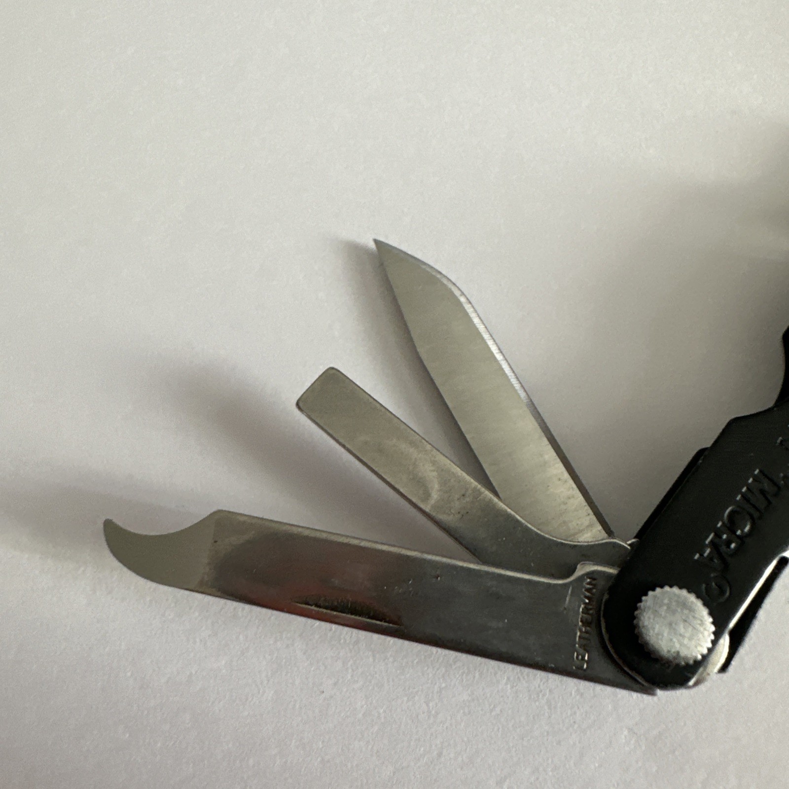 Leatherman Micra Multi-Tool, Knife, Scissors, Key Ring, Black Nice Cond 02/25