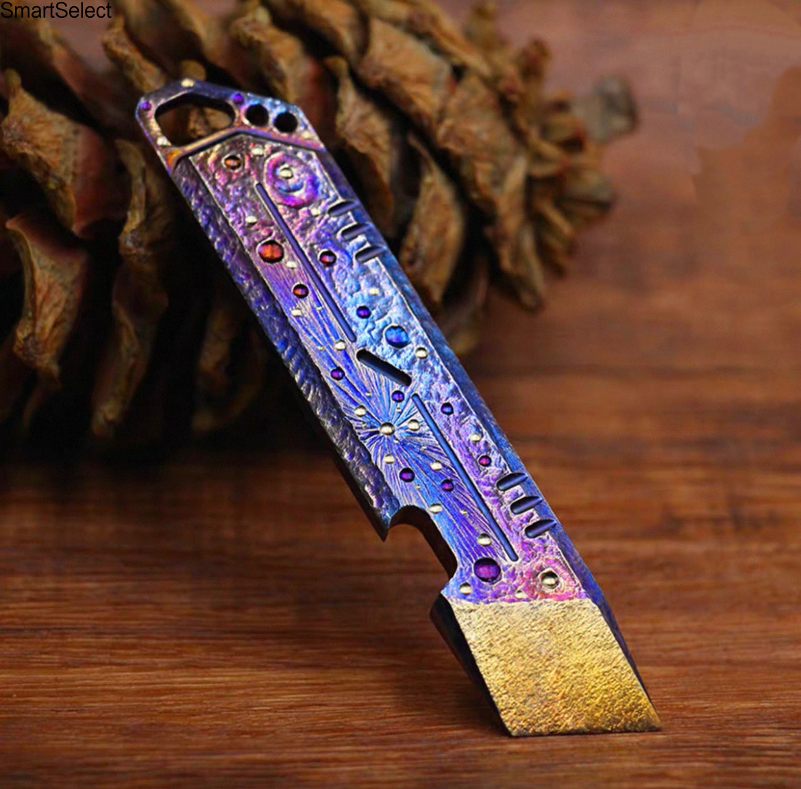 Titanium Alloy EDC Milled Crowbar Bottle Opener Outdoor Multi Tools Lightweight