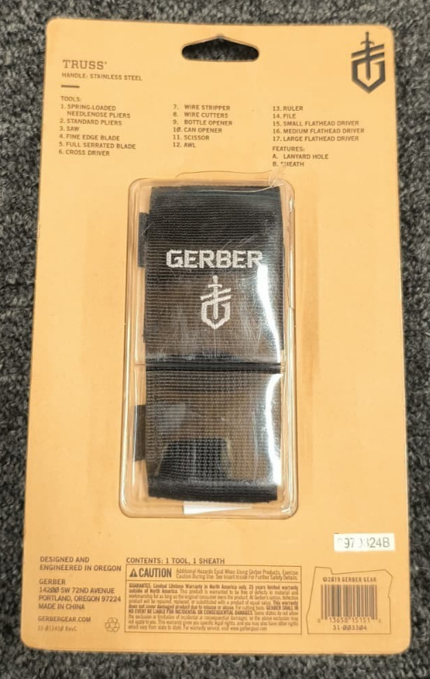 Gerber Truss Multi-Tool with Sheath, Stainless Steel 31-003304 – New , D3