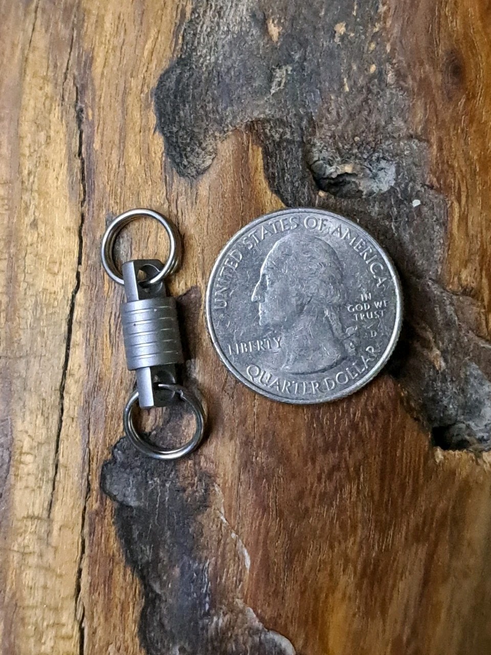 Super Mini Titanium Swivel With 10mm Titanium Keyrings