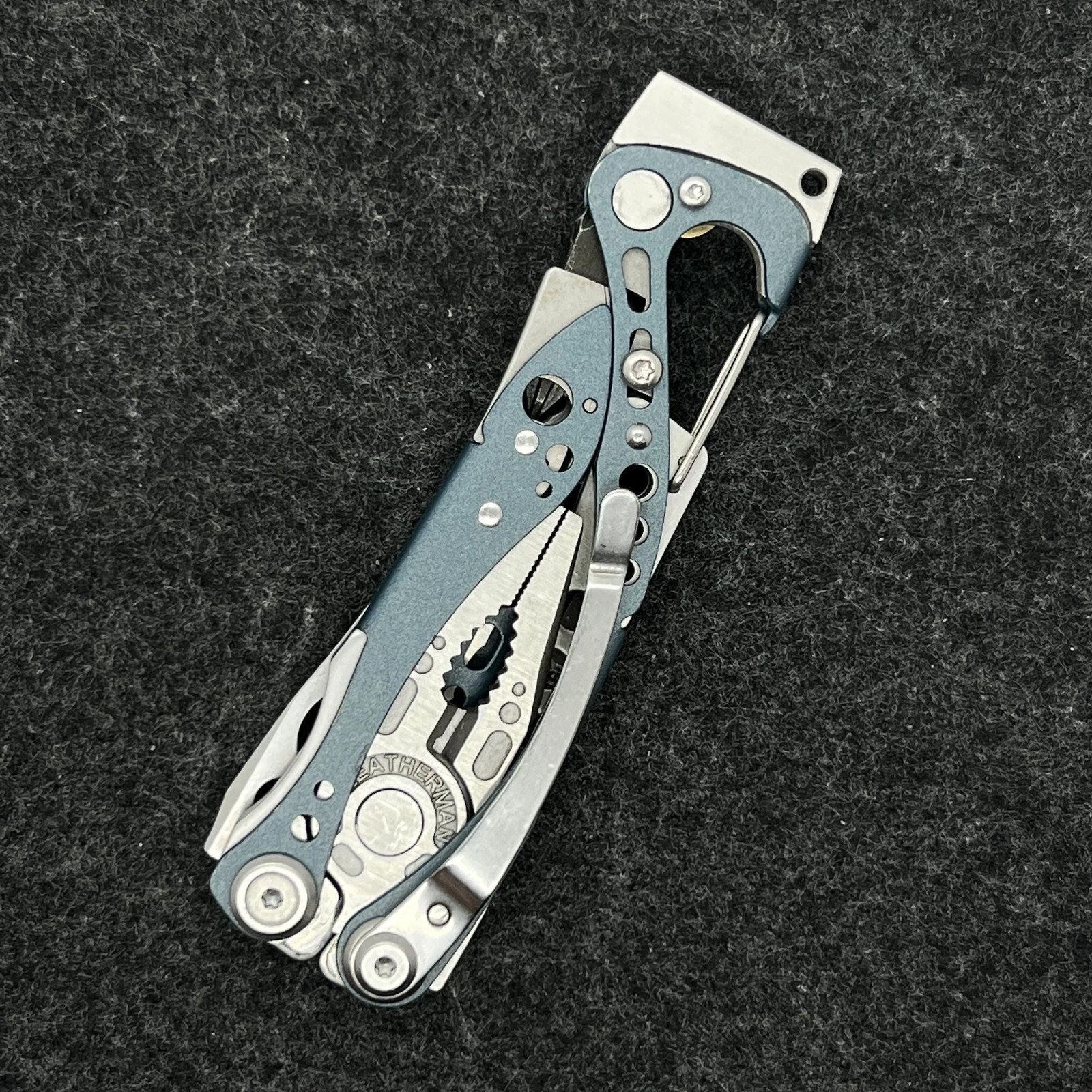 Carabiner Extension with Hammer 4mm Bit Driver For Leatherman Skeletool MOD DIY