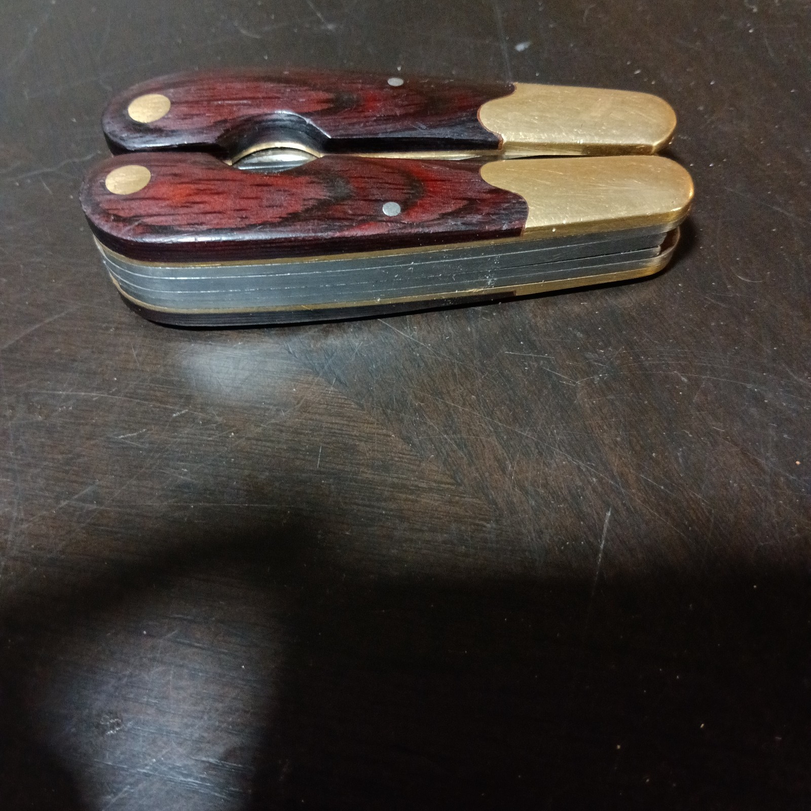HUSKY 25 Years 25th Anniversary Limited Edition Multi-Tool Brass Wood vintage