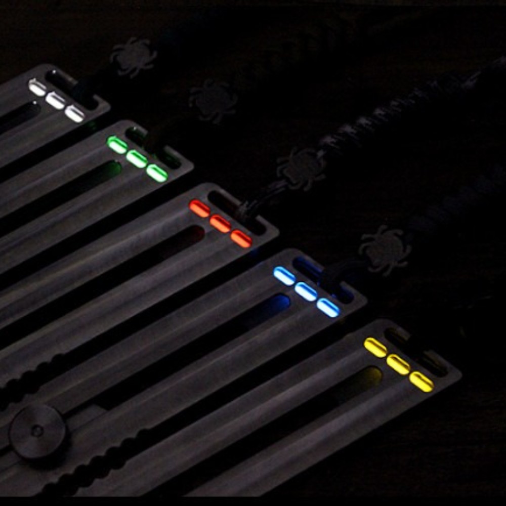 New TC4 Titanium Alloy Key Chain Luminous Paracord Beads Necklace Pendants