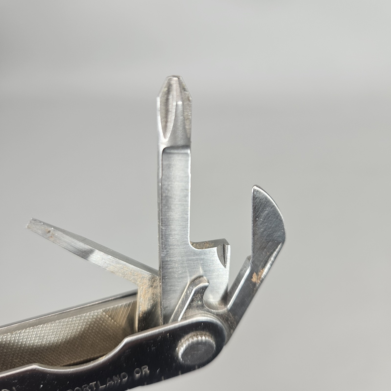 Vintage Leatherman Stainless Steel MultiTool Original Leather Sheath Portland OR