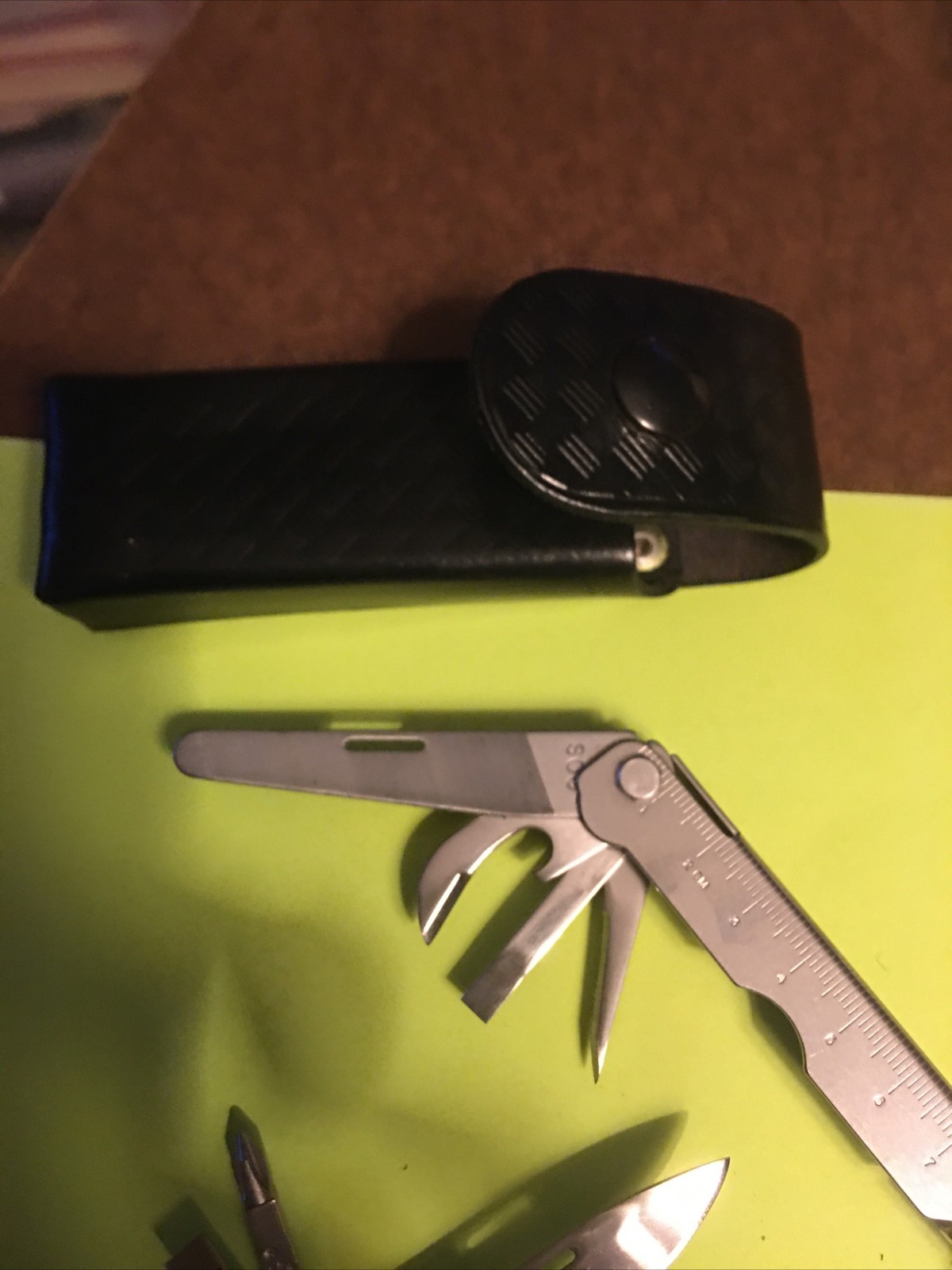 SOG USA Para Tool 10 Blades Pliers Measures Made USA Excellent Condition