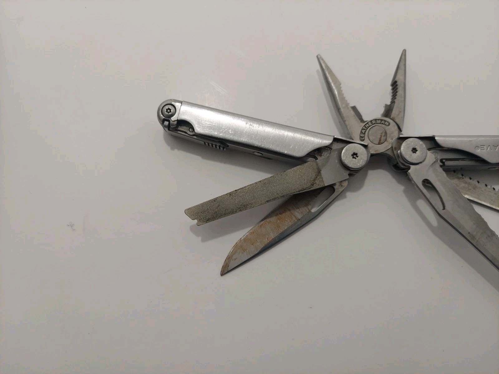 Leatherman Wave Multitool Stainless Used With Sheath As Is