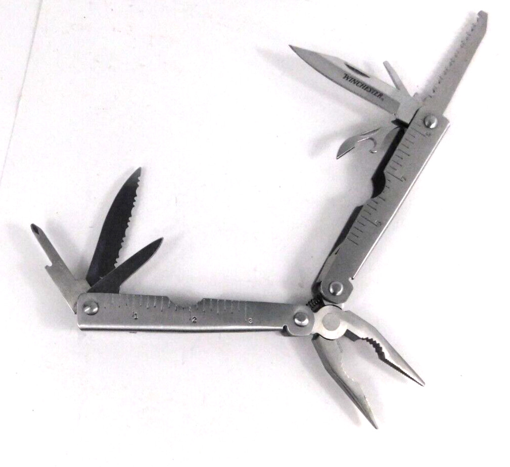 Quality Winchester 10+ Multi-Tool Stainless Steel With Sheath & Tool Bit Set