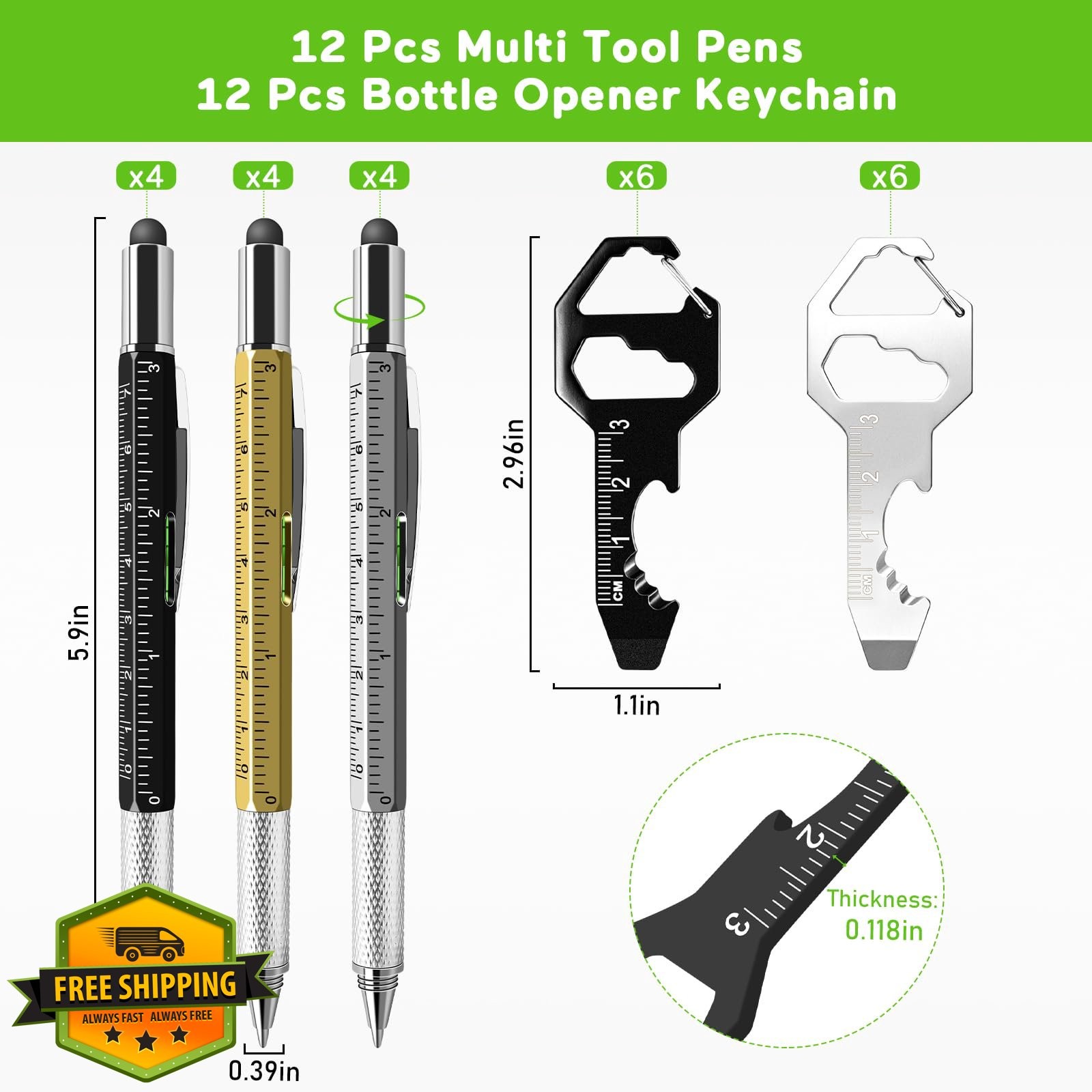 HOFASON 6-in-1 multitool pen 24pk