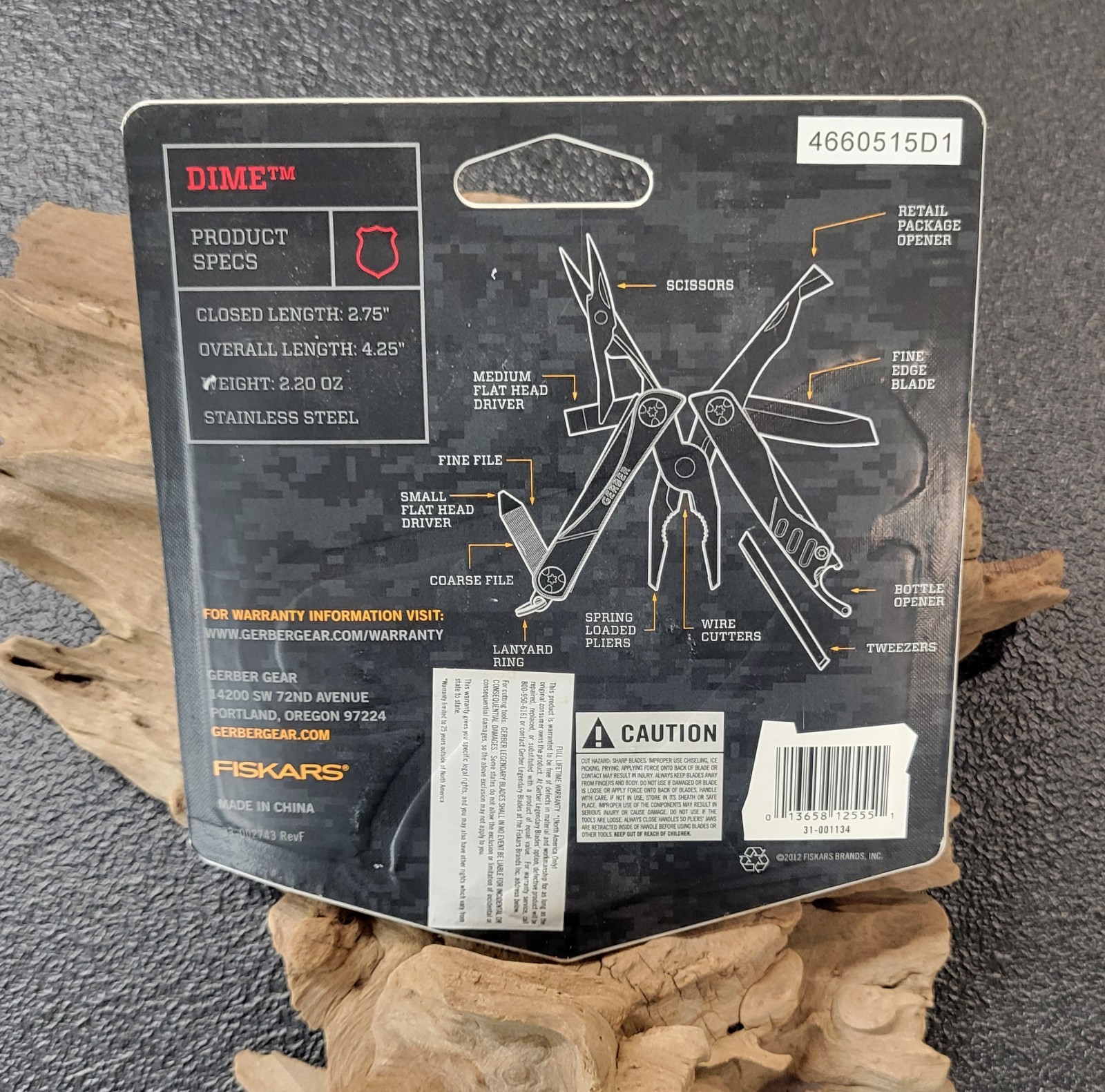 Gerber Dime Black 12-Tool Multi-Plier Micro Multi-Tool 31-001134 NEW