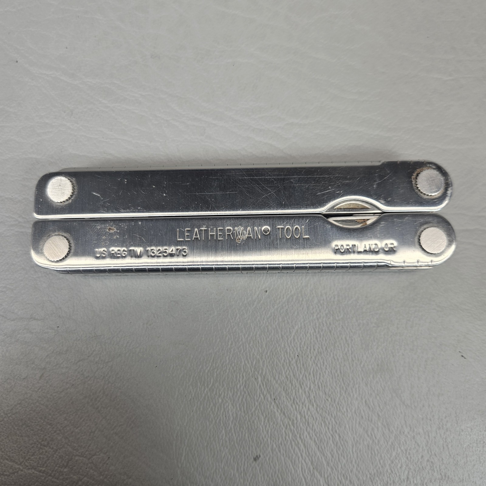 Vintage Leatherman Stainless Steel MultiTool Original Leather Sheath Portland OR