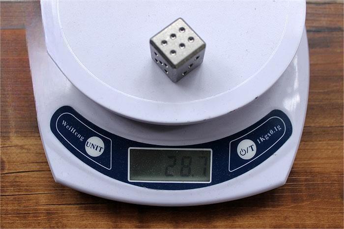 1PC Solid TC4 Titanium Dice EDC Toy Bar Entertainment Reusable Metal Ice Cube