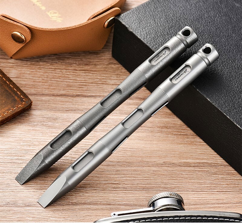 Hot EDC Solid Titanium Alloy Keychain Pry Bar Pendant Crowbar Outdoor Multi Tool