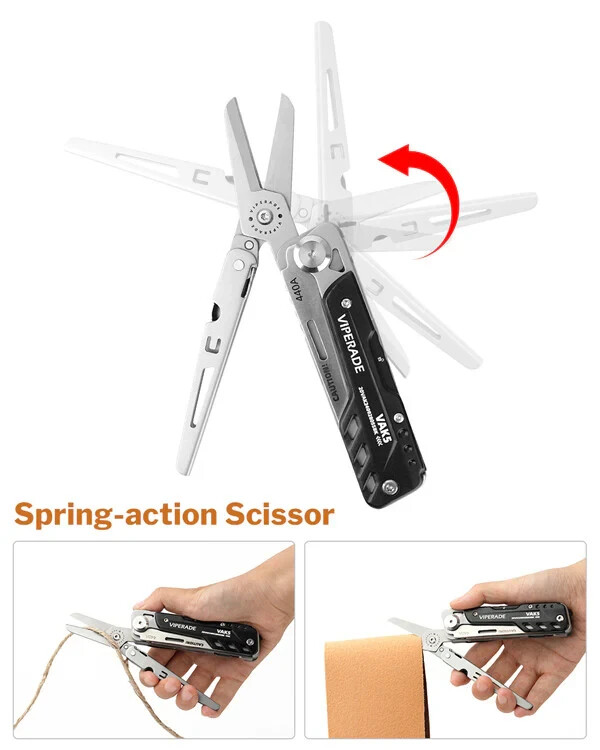 Viperade VAK5 Multi Function Knife Blade Scissors Clip Glassbreaker Screwdrivers