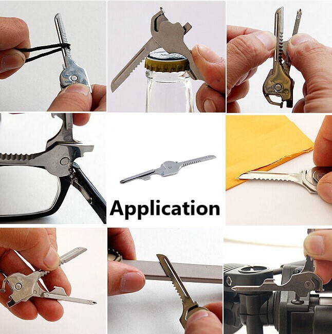 6 In 1 Keychain Multi-tool Key Screwdriver Mini Knife Camping and Daily Tool